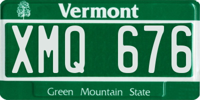 VT license plate XMQ676