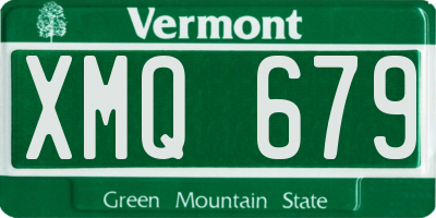 VT license plate XMQ679