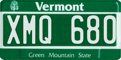 VT license plate XMQ680