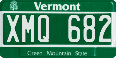 VT license plate XMQ682