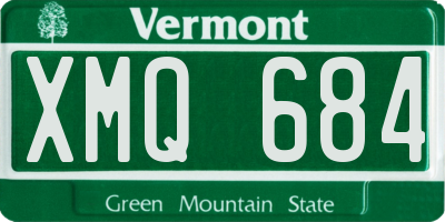 VT license plate XMQ684