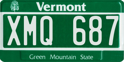 VT license plate XMQ687