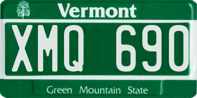 VT license plate XMQ690