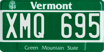 VT license plate XMQ695