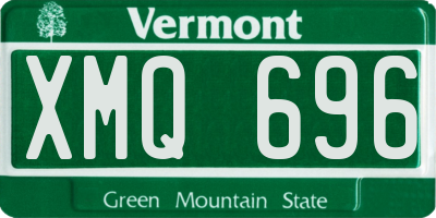 VT license plate XMQ696