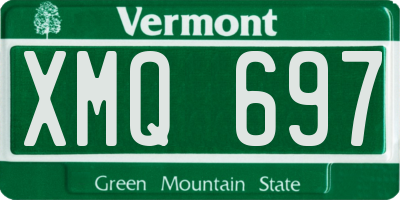 VT license plate XMQ697