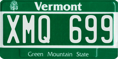 VT license plate XMQ699