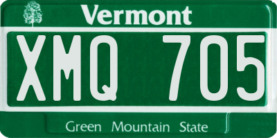 VT license plate XMQ705