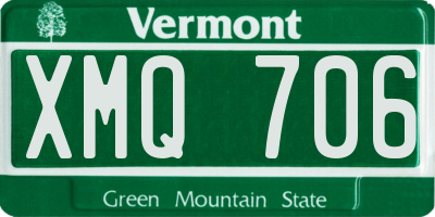 VT license plate XMQ706