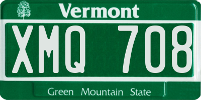 VT license plate XMQ708
