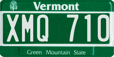 VT license plate XMQ710