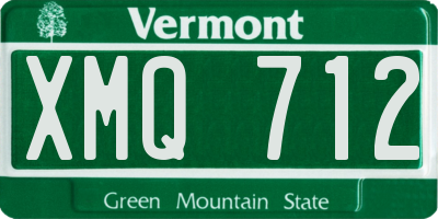 VT license plate XMQ712