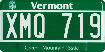 VT license plate XMQ719