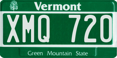 VT license plate XMQ720