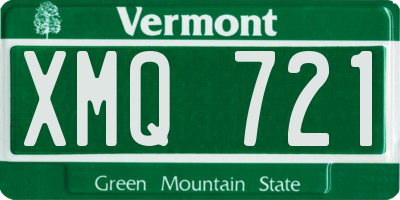 VT license plate XMQ721