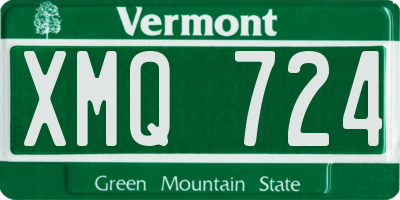 VT license plate XMQ724
