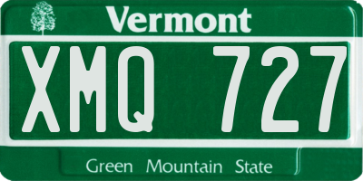 VT license plate XMQ727