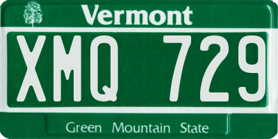 VT license plate XMQ729