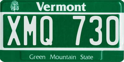 VT license plate XMQ730