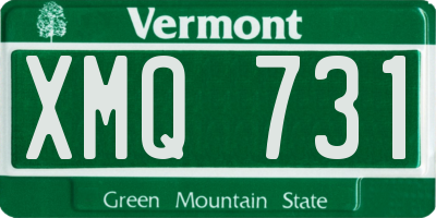 VT license plate XMQ731