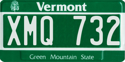 VT license plate XMQ732