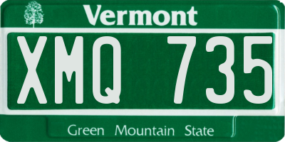 VT license plate XMQ735
