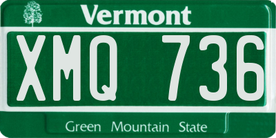 VT license plate XMQ736