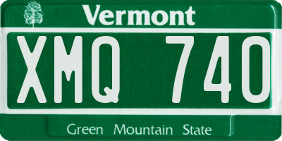 VT license plate XMQ740