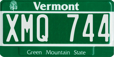 VT license plate XMQ744