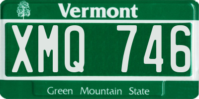 VT license plate XMQ746