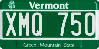 VT license plate XMQ750