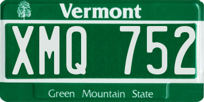 VT license plate XMQ752