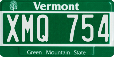 VT license plate XMQ754