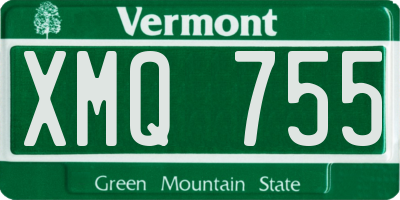 VT license plate XMQ755