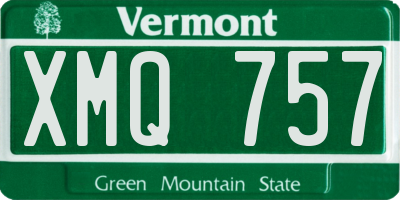 VT license plate XMQ757