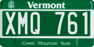 VT license plate XMQ761