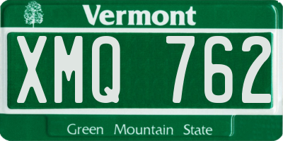 VT license plate XMQ762