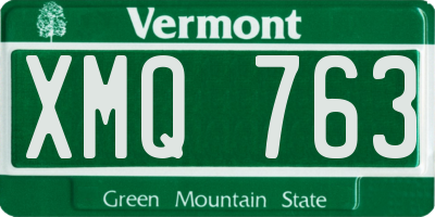 VT license plate XMQ763