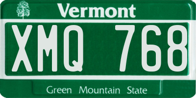 VT license plate XMQ768