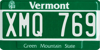 VT license plate XMQ769