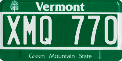 VT license plate XMQ770