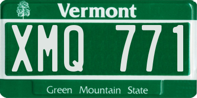 VT license plate XMQ771