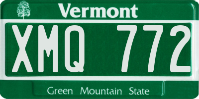 VT license plate XMQ772