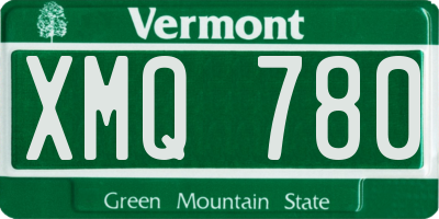 VT license plate XMQ780
