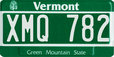 VT license plate XMQ782