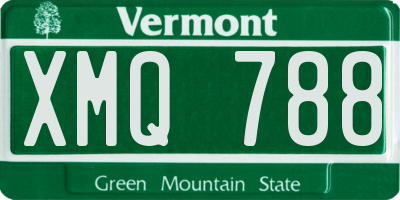 VT license plate XMQ788