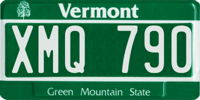 VT license plate XMQ790