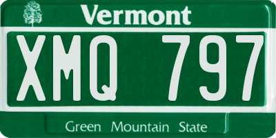 VT license plate XMQ797