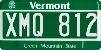 VT license plate XMQ812