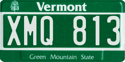VT license plate XMQ813
